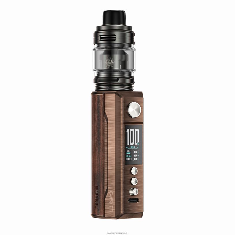 VOOPOO Drag Romania - VOOPOO DRAG M100S dispozitiv mod 206JT275 alamă antică și padauk