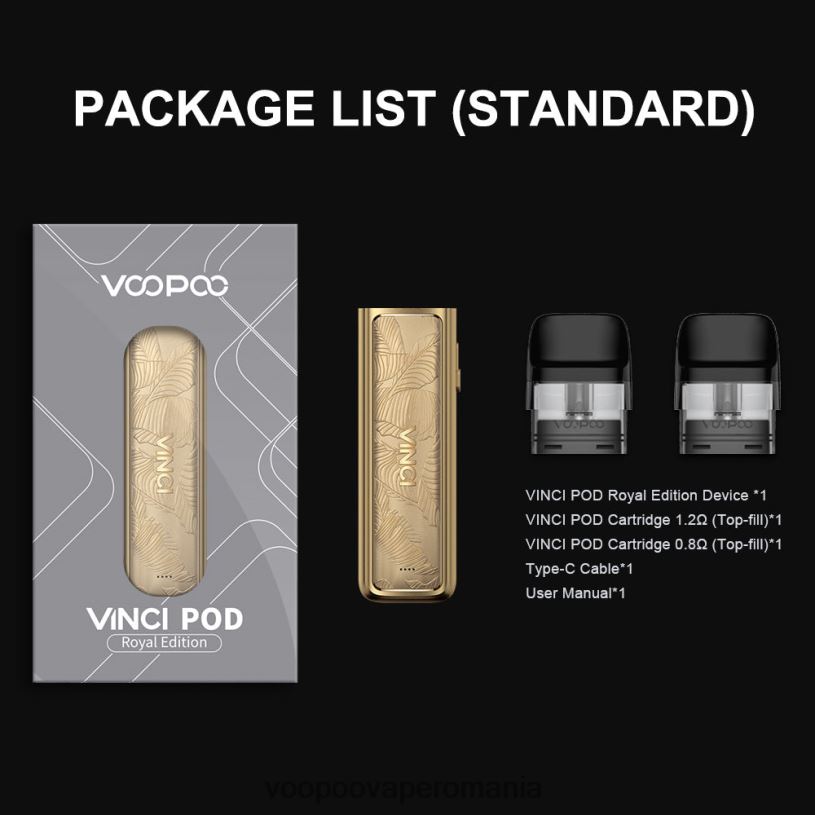 VOOPOO Romania - VOOPOO VINCI POD editie regala 206JT343 frunza de aur