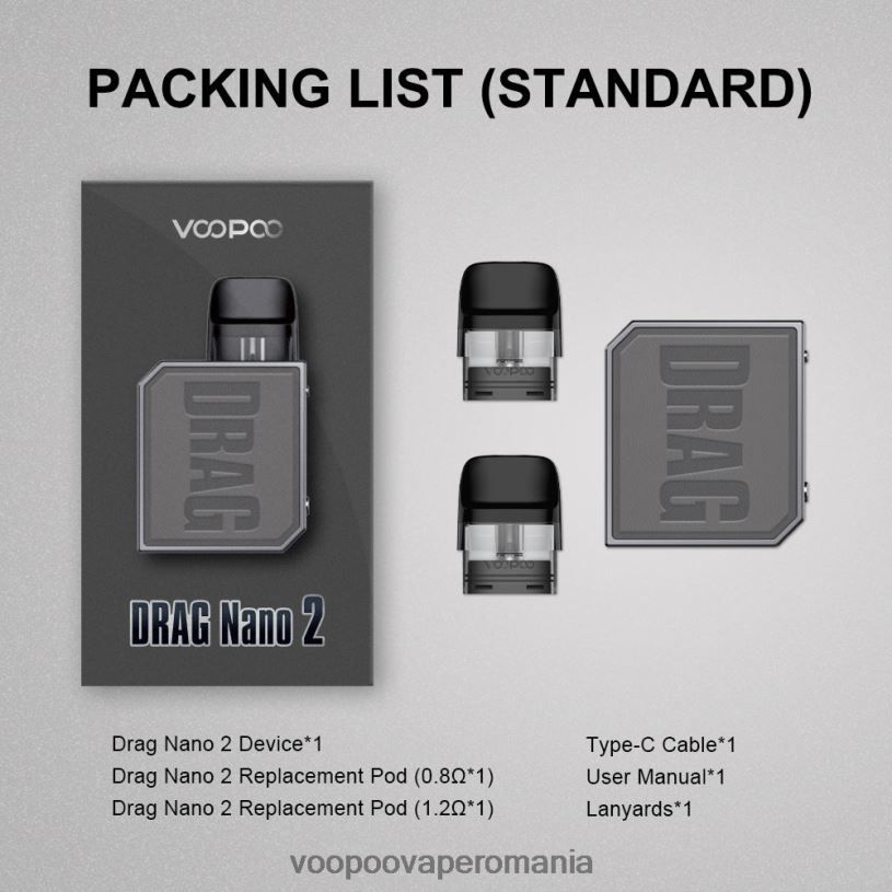 VOOPOO Vape Bucharest - VOOPOO DRAG NANO 2 trusa de pod 206JT152 ceai verde