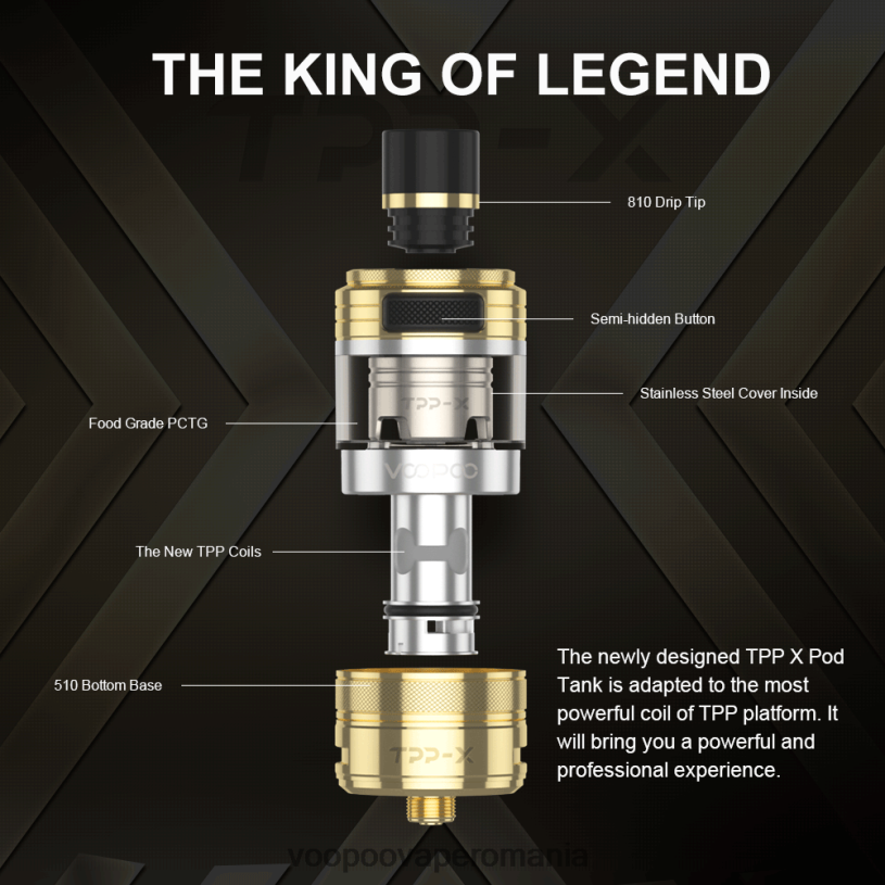 VOOPOO Vape Pod - VOOPOO TPP X rezervor de păstăi 206JT514 curcubeu