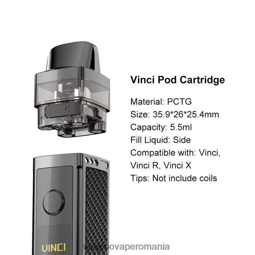 VOOPOO Vape Pod - VOOPOO VINCI REPLACEMENT POD (2 buc) 206JT554 negru