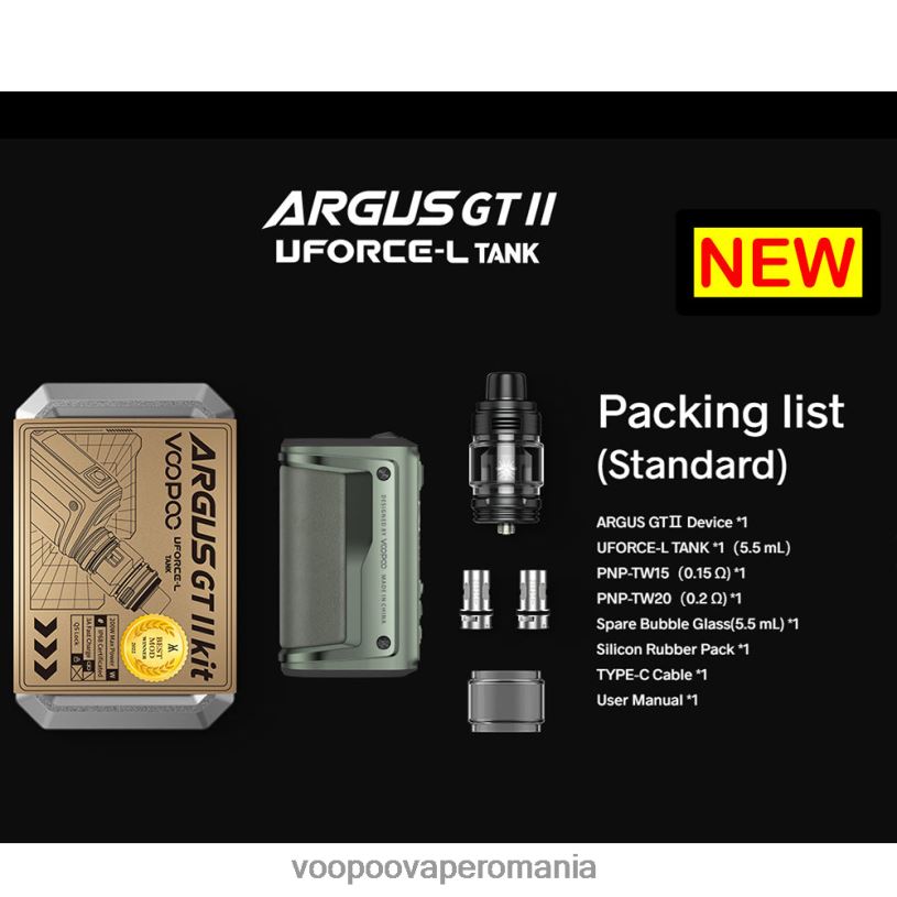 VOOPOO Vape Romania - VOOPOO ARGUS GT II trusa de rezervor 206JT1 grafit