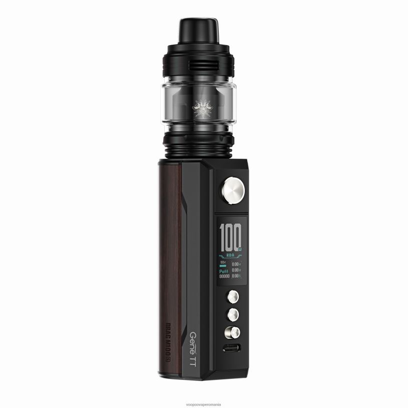 VOOPOO Vape Pod - VOOPOO DRAG M100S dispozitiv mod 206JT274 lemn negru și închis